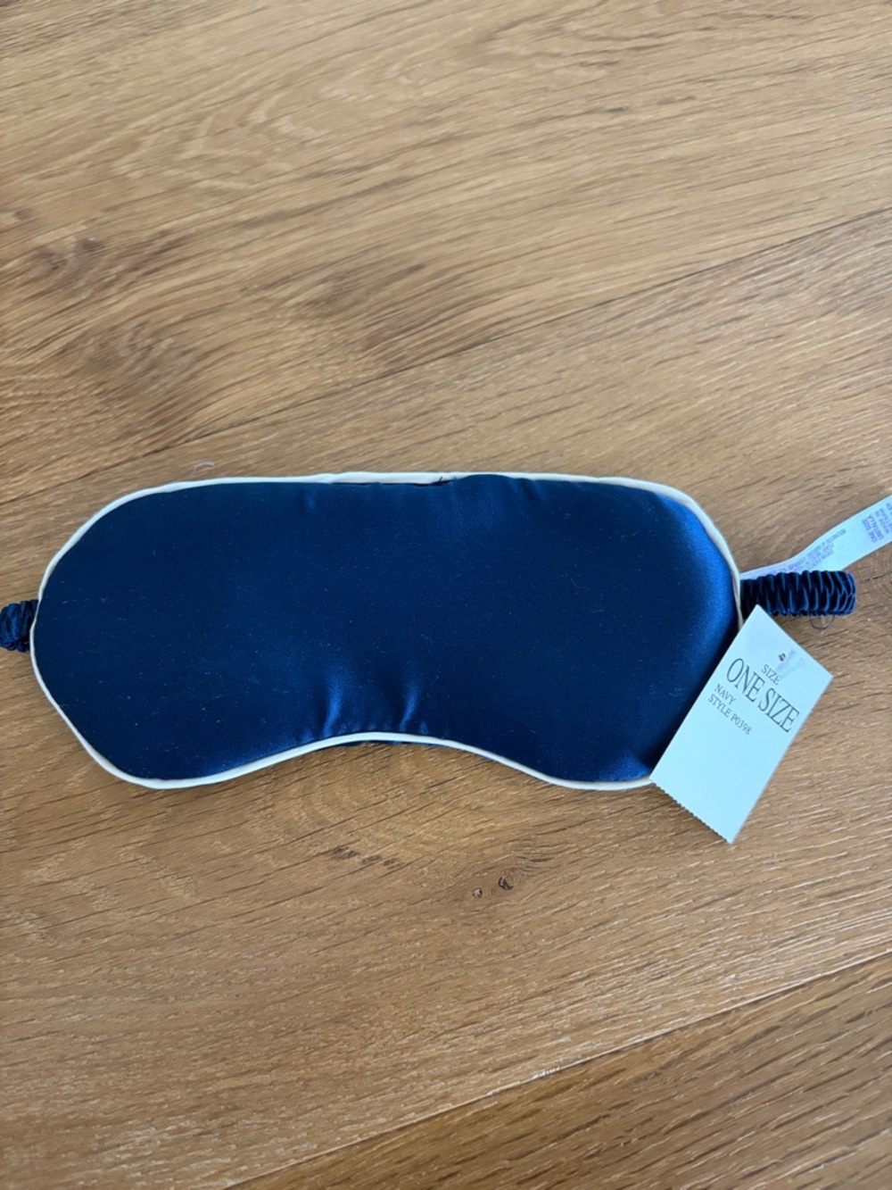 stars above Navy and Cream Satin Sleep Mask